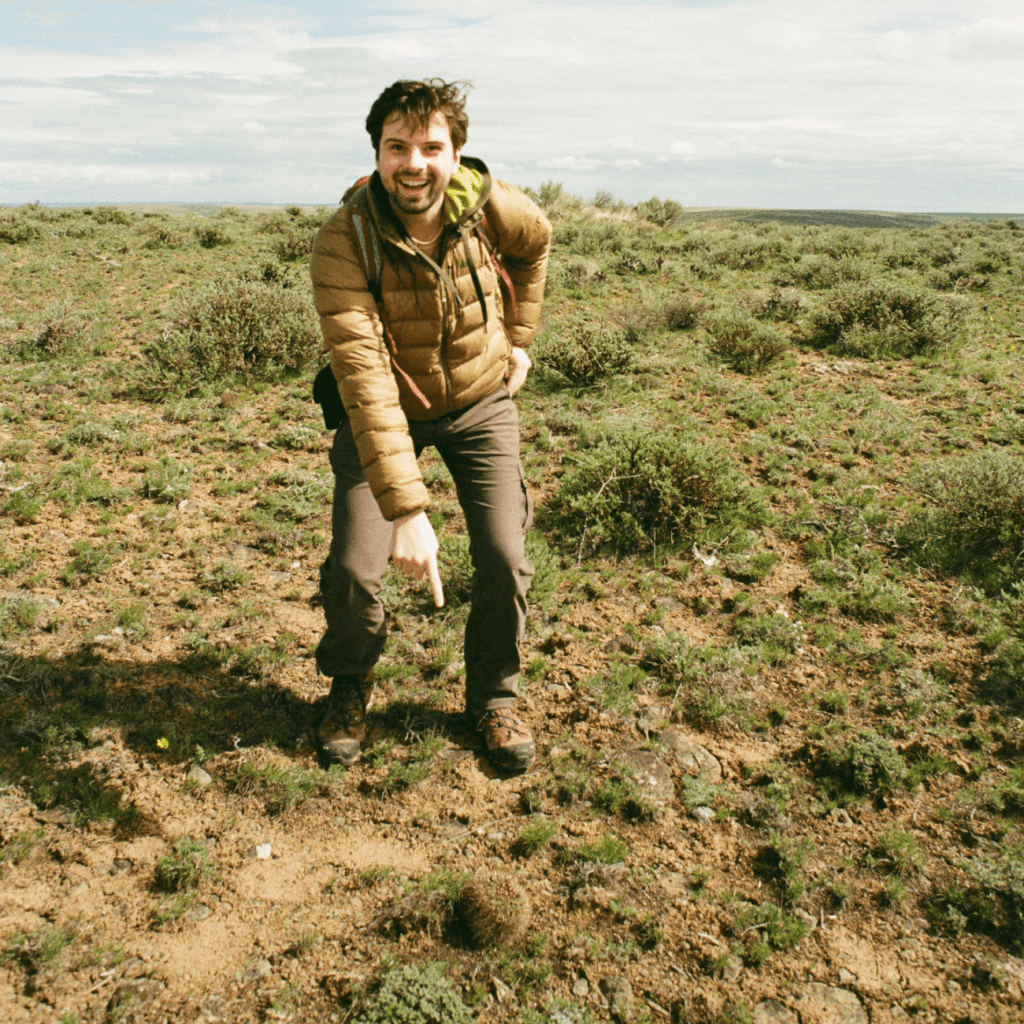 Elliot enthusiastically pointing to a cactus, which is one of his bucket list plants.